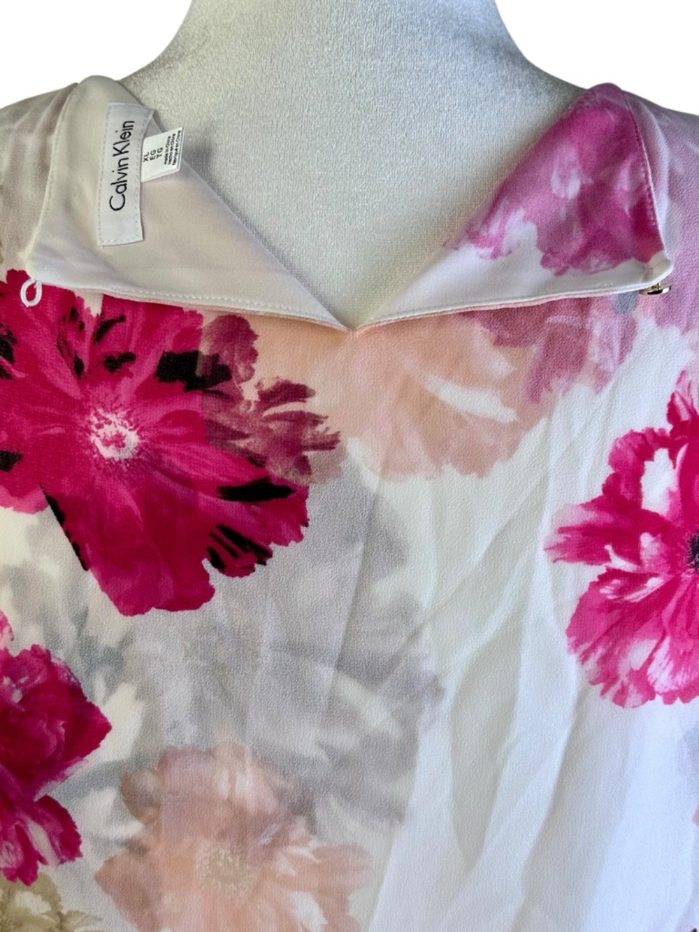 Calvin Klein Floral Shift Mini Dress Size XL - Picture 7 of 13